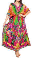 Cargar imagen en el visor de la galería, LA LEELA Women's Plus Size HD Designer Drawstring Caftan Dress Fits L-4X