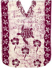 Load image into Gallery viewer, LA LEELA Cotton Batik 09 Women's Kaftan Style Nightgown Cover up Dress Suit