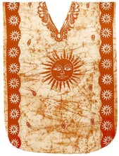 Load image into Gallery viewer, LA LEELA Cotton Batik 09 Women's Kaftan Style Nightgown Cover up Dress Suit