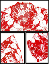 Load image into Gallery viewer, La Leela Men&#39;s Floral Hibiscus Allover  Shirt For Summer/Spring Red