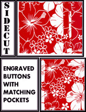 Load image into Gallery viewer, La Leela Men&#39;s Floral Hibiscus Allover  Shirt For Summer/Spring Red