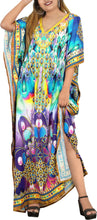 Load image into Gallery viewer, Radiant Reverie Long Multi Color Abstarct Printed Caftan For Women