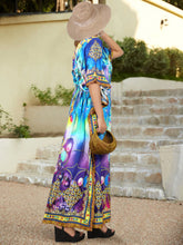 Load image into Gallery viewer, Radiant Reverie Long Multi Color Abstarct Printed Caftan For Women