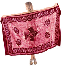 Load image into Gallery viewer, La Leela Rayon Batik Fish Bikini Beach Wrap Sarong