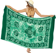 Load image into Gallery viewer, La Leela Rayon Batik Fish Bikini Beach Wrap Sarong
