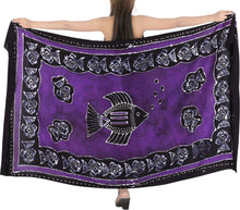 Load image into Gallery viewer, La Leela Rayon Batik Fish Bikini Beach Wrap Sarong
