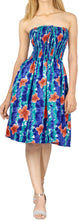 Load image into Gallery viewer, Royal Blue Allover Floral Printed Short Tube Dress For Women