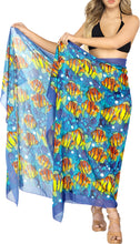 Load image into Gallery viewer, Allover Nemo Fishes Sheer Beach Wrap For Women