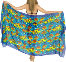 Load image into Gallery viewer, Allover Nemo Fishes Sheer Beach Wrap For Women