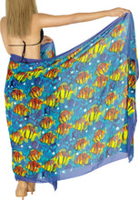 Load image into Gallery viewer, Allover Nemo Fishes Sheer Beach Wrap For Women