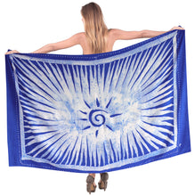 Load image into Gallery viewer, La Leela Rayon Batik Swirl Bikini Beach Wrap Sarong