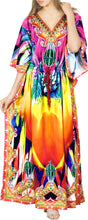 Load image into Gallery viewer, Vibrant Harmony Long Multi Color Abstract Printed Caftan For Women