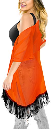 la-leela-womens-summer-casual-loose-swing-t-shirt-beach-sundress-kaftan-cover-up-Black_Neon Green-125625