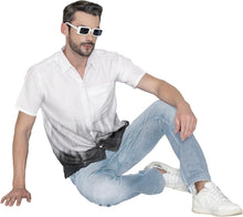Load image into Gallery viewer, Ombre Dusk Linen Effect Mens Black Grey Hawaiian Shirt