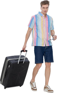 Summer Stripes Printed Men's Linen Effect Shirt