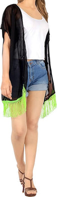 la-leela-womens-summer-casual-loose-swing-t-shirt-beach-sundress-kaftan-cover-up-Black_Neon Green-125625