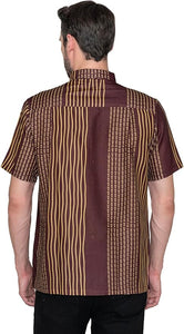 Tahiti Clay Linen Effect Mens Tropical Hawaiian Shirt