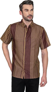 Tahiti Clay Linen Effect Mens Tropical Hawaiian Shirt