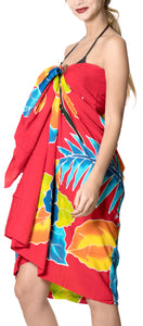 Blossom in Paradise Hand-Painted Tropical Floral Beach Wrap For Women