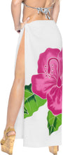 Load image into Gallery viewer, Hibiscus Hand-Painted Rayon Beach Wrap For Women