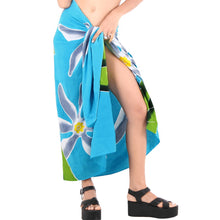 Load image into Gallery viewer, Blue Beach Wrap With Florals - Selected in Email By Elisaia