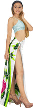 Cargar imagen en el visor de la galería, Embrace Handcrafted Elegance Hibiscus Hand-Painted Rayon Beach Wrap For Women