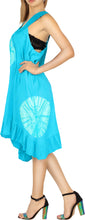 Cargar imagen en el visor de la galería, La Leela Beachwear Sleeveless V Neck Swimwear Swimsuit Bikini Cover up Dress Sky Blue