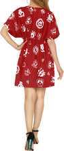 Load image into Gallery viewer, La Leela Women&#39;s Halloween Skull Cross &amp; Pirates Scary Printed Red Bikini Cover up