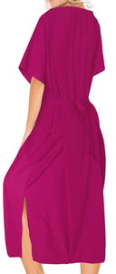 La Leela Hope in Pink Maxi Button Up Coverup Dress