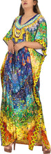 Load image into Gallery viewer, Ethereal Mosaic Long Multi Color Abstract Printed Caftan For Women