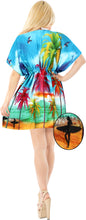 Load image into Gallery viewer, Tropical Vibes Palm tree and Beach View Surfing V-Neck Non-Sheer Beach Cover Up For Women