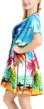 Load image into Gallery viewer, Tropical Vibes Palm tree and Beach View Surfing V-Neck Non-Sheer Beach Cover Up For Women