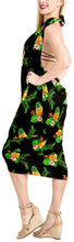 Load image into Gallery viewer, Black Non-Sheer Beach Wrap For Women with Allover Pineapple, Leaves and Floral Print