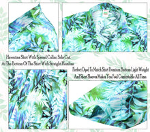 Load image into Gallery viewer, Tropical Bliss Olive Green Stunning Leaves printed Beach Shirts for Men