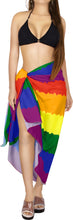 Load image into Gallery viewer, Multicolor Non-Sheer Rainbow Print Beach Wrap For Women