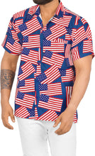 Load image into Gallery viewer, Patriotic American Flag Printed Hawaiian Beach Shirts For Men P00009