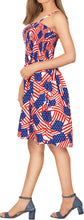 Load image into Gallery viewer, Patriotic USA Flag Printed Short Tube Dress For Women