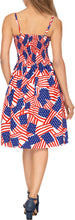 Load image into Gallery viewer, Patriotic USA Flag Printed Short Tube Dress For Women