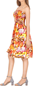 Allover Sea Shells Printed Short Dress For Women