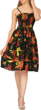 Load image into Gallery viewer, Tropical Palm Tree And Island Printed Short Dress For Women