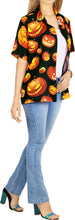 Load image into Gallery viewer, La Leela Halloween Men&#39;s Scary Pumpkin Printed Black Shirt