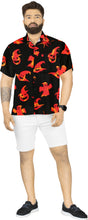 Load image into Gallery viewer, La Leela Halloween Men&#39;s Pumpkin And Ghost Printed Black Shirt