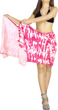 Load image into Gallery viewer, Tie Dye Effect Pink and White Non-Sheer Print Beach Wrap For Women