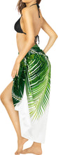 Load image into Gallery viewer, Green Non-Sheer Palm Leaves Print Beach Wrap For Women