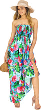 Load image into Gallery viewer, Multicolor Allover Flower and leaves Printed Long Tube Dress For Women