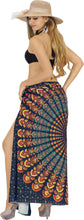 Load image into Gallery viewer, Navy Blue Non-Sheer Mandala Print Beach Wrap For Women
