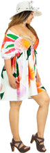 Load image into Gallery viewer, Elegant White Non-Sheer Floral Print V-Neck Beach Cover up For Women