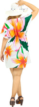 Load image into Gallery viewer, Elegant White Non-Sheer Floral Print V-Neck Beach Cover up For Women
