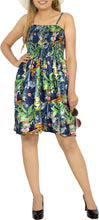 Load image into Gallery viewer, Tropical Palm Trees Flamingo and Floral Printed Short Dress For Women