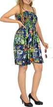 Load image into Gallery viewer, Tropical Palm Trees Flamingo and Floral Printed Short Dress For Women